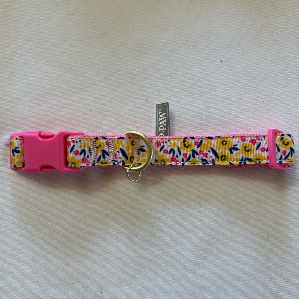 Medium Pink & Yellow Floral Collar